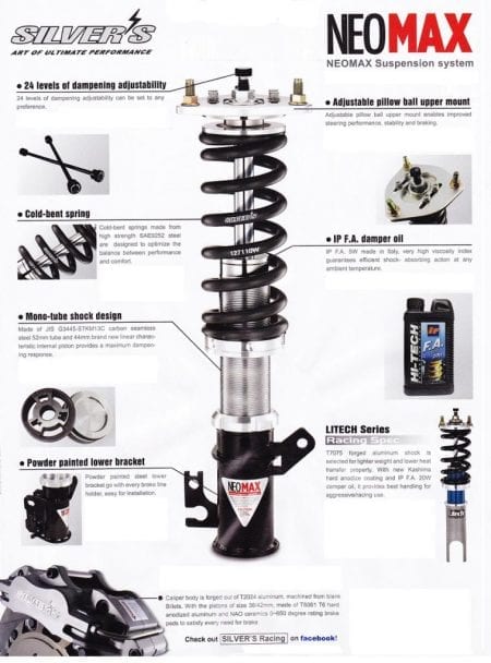 Silver’s Neomax Coilovers – 1989~1994 Nissan SILVIA 180SX (S13)